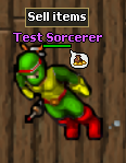 Character with active Player Shop