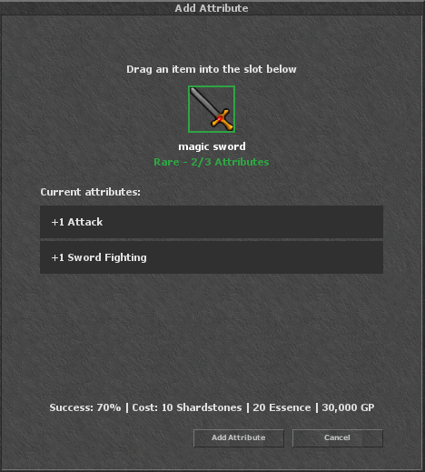 Add Attribute window preview