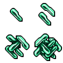 green crystal shard