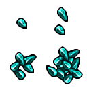 cyan crystal fragment